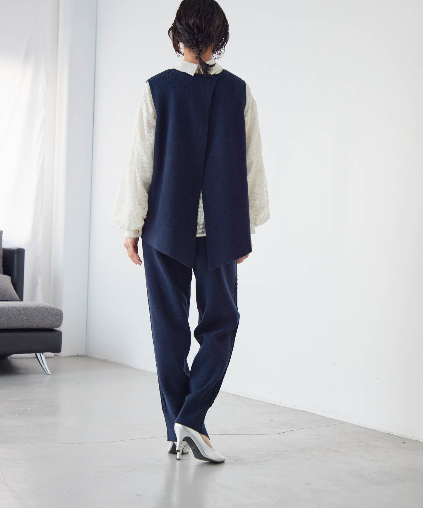 thin rib knit pants