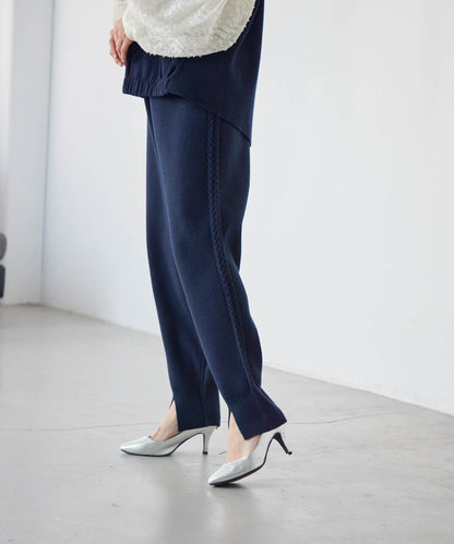 thin rib knit pants