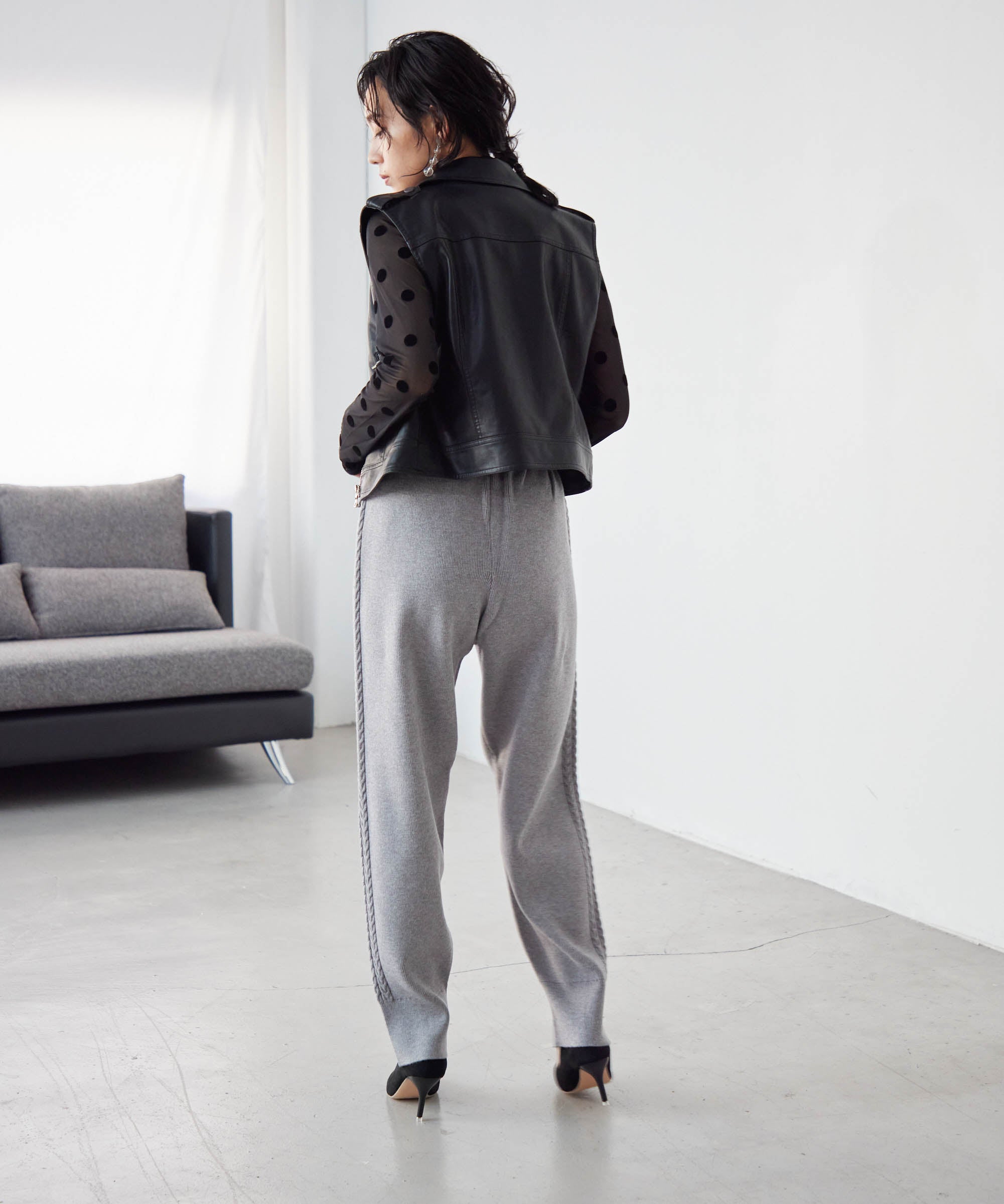 MIELE GRANDE wide pants ホワイト