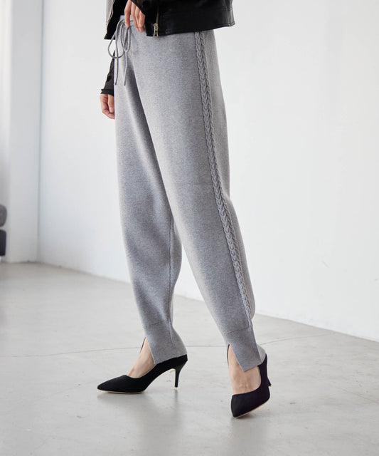 thin rib knit pants