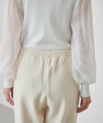 thin rib knit pants