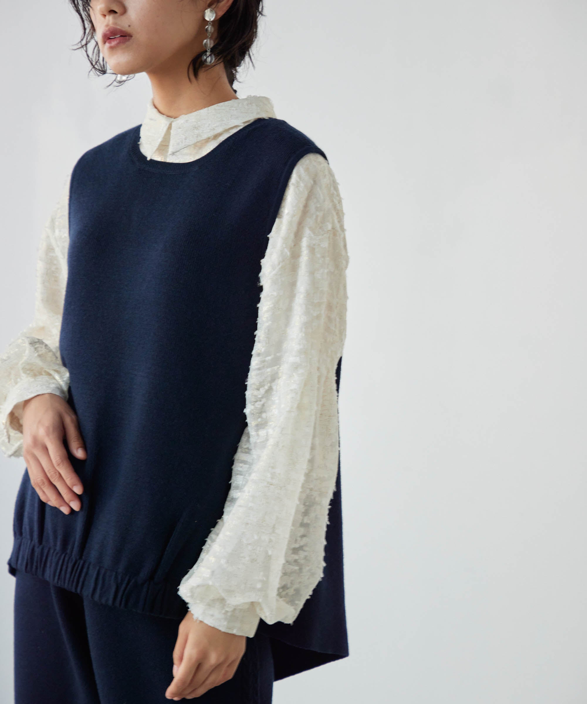 thin rib knit vest