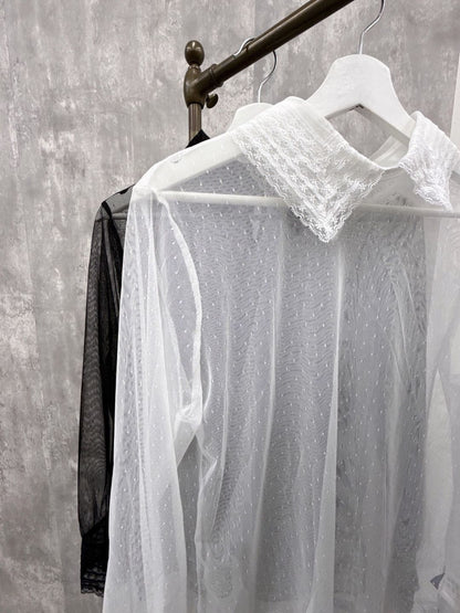 lace collar blouse