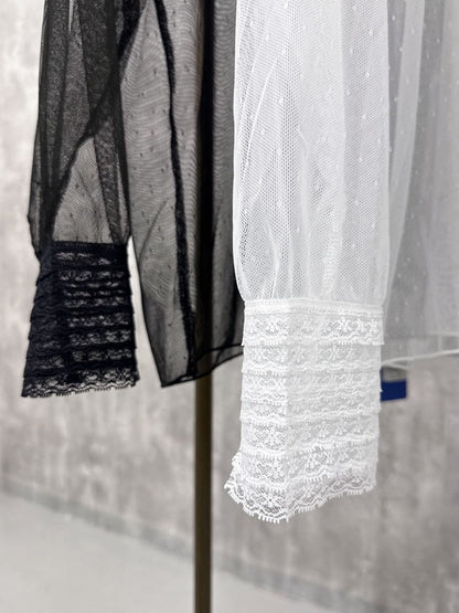 lace collar blouse