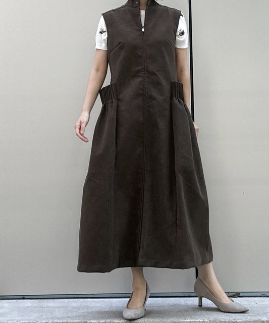 different material zip one piece