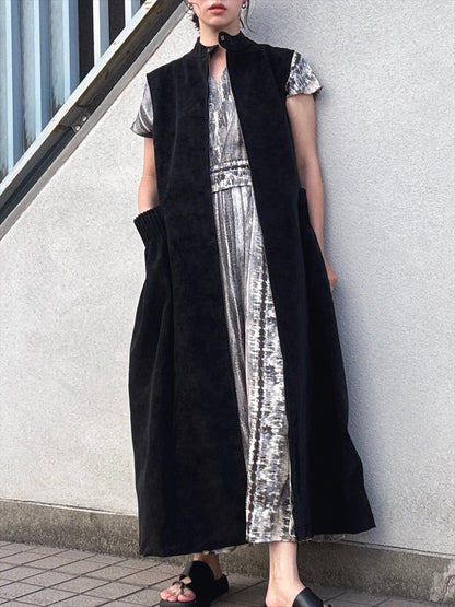 different material zip one piece