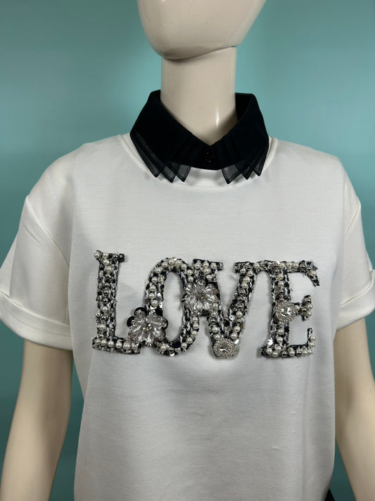 tulle three step false collar
