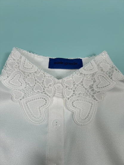 heart lace false collar