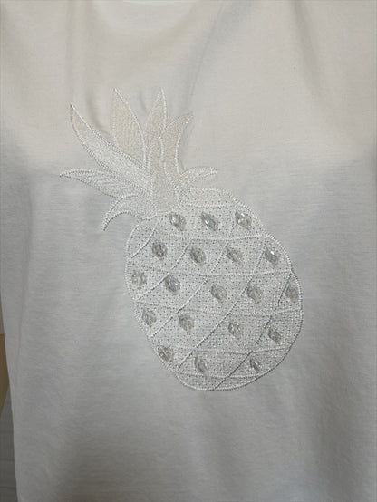 bijou pineapple embroidery t shirt