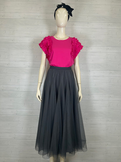 frills sleeve pullover
