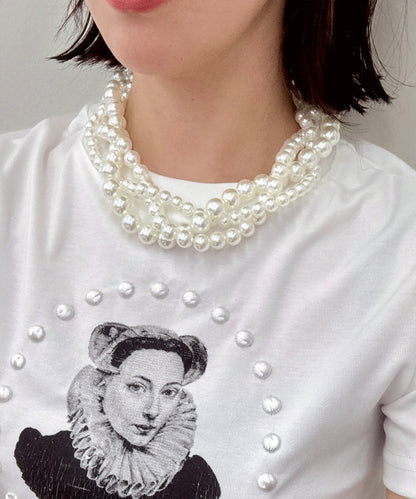 triple series pearl necklace (short)