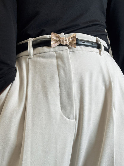 narrow belt with ribbon