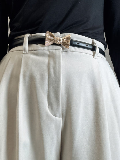 narrow belt with ribbon