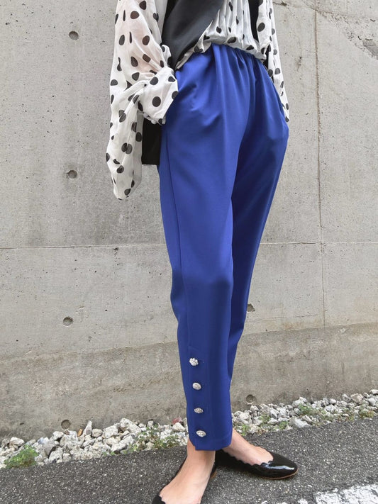 hem bijou button pants