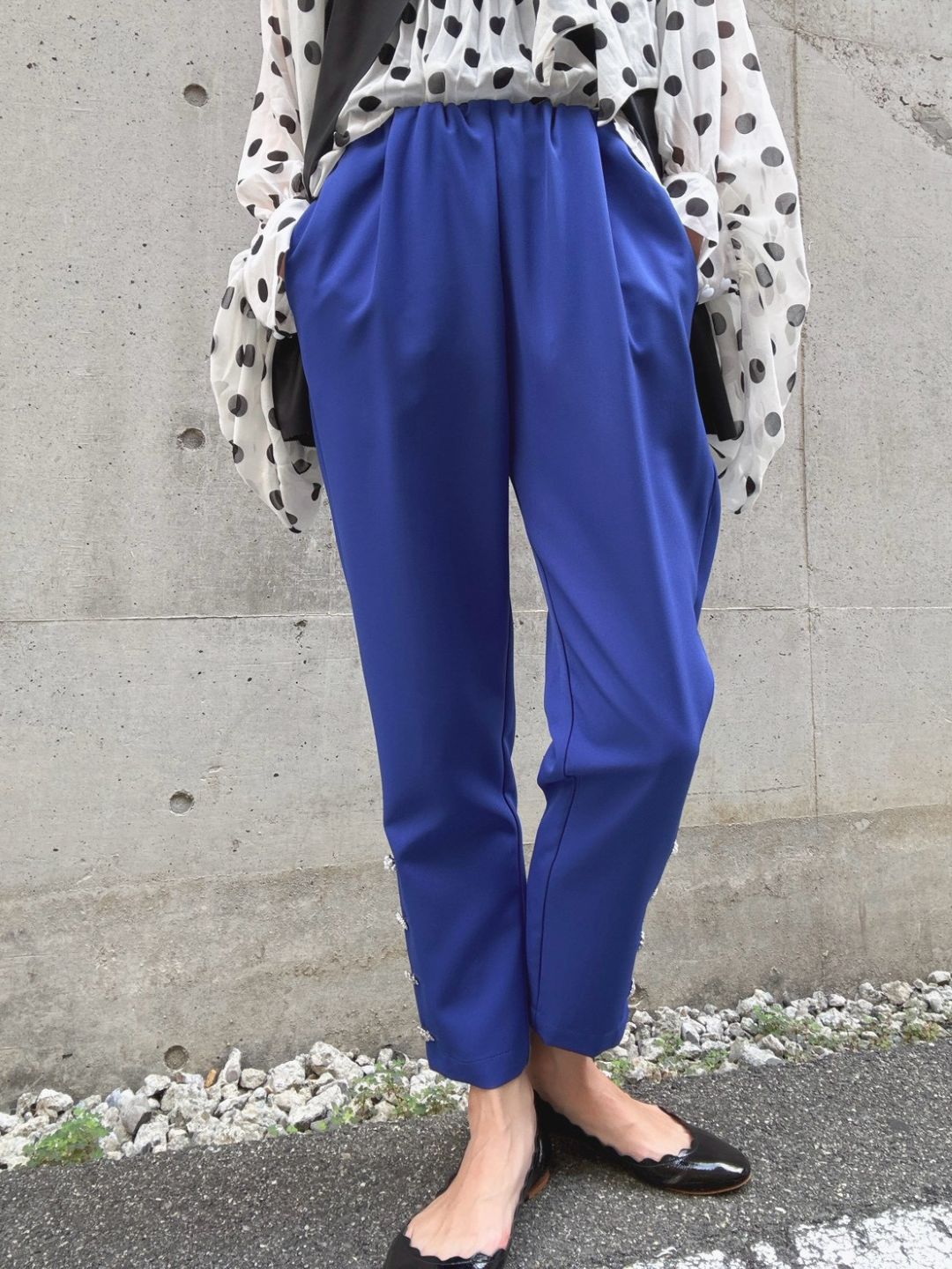 hem bijou button pants