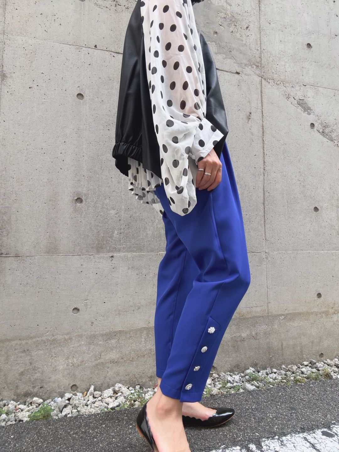 hem bijou button pants