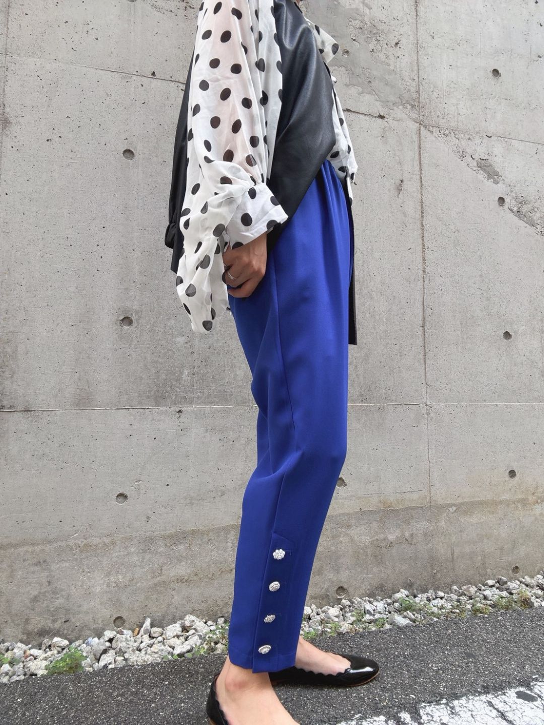 hem bijou button pants