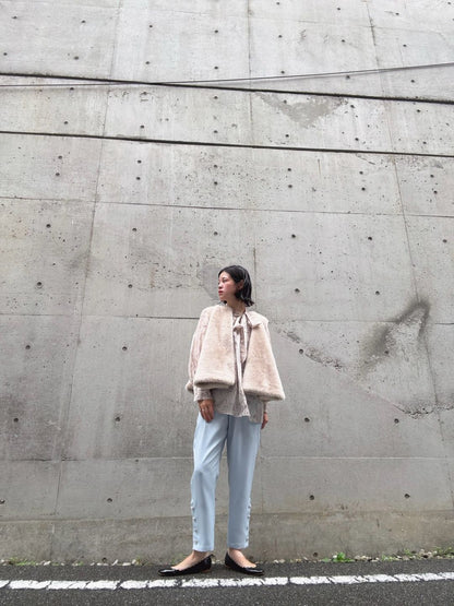 fake fur flare poncho