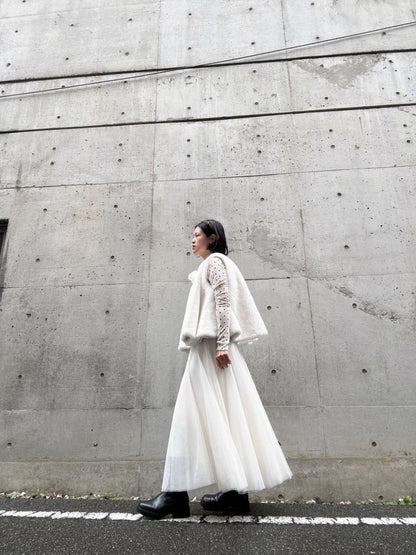 fake fur flare poncho