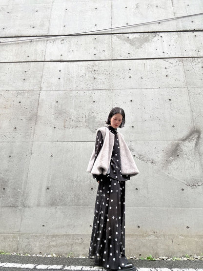 fake fur flare poncho
