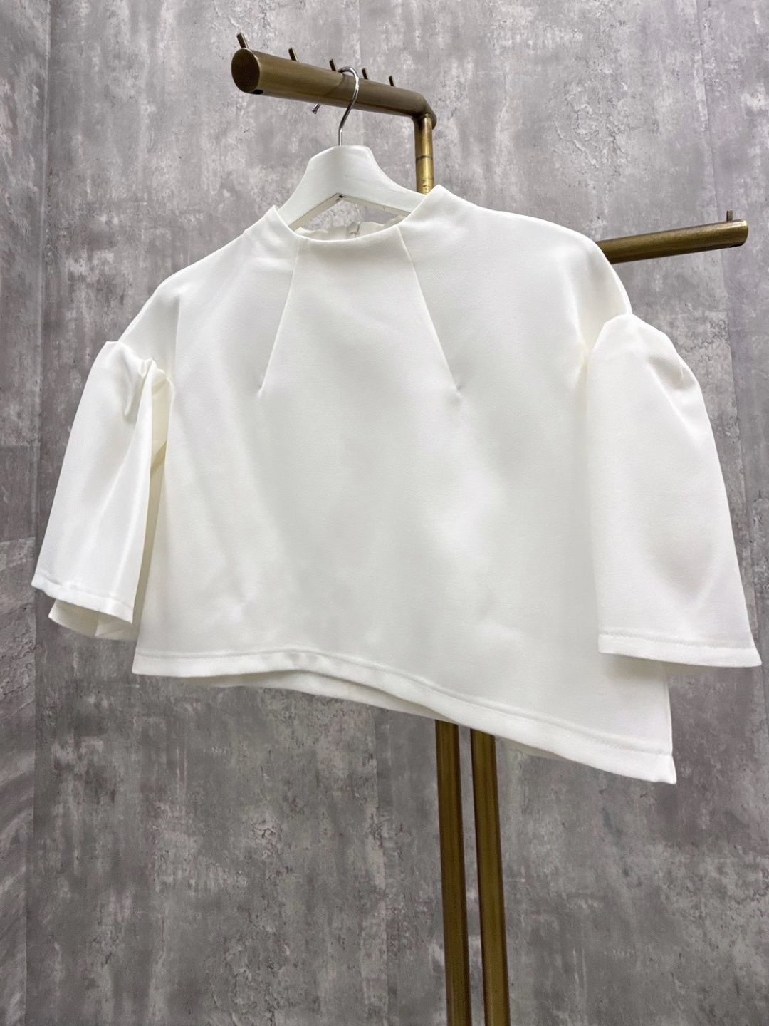 2way sleeve balloon tulle layered blouse