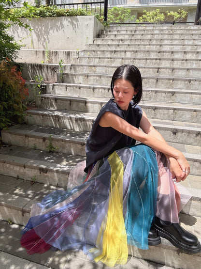 multi color tulle skirt