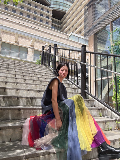multi color tulle skirt