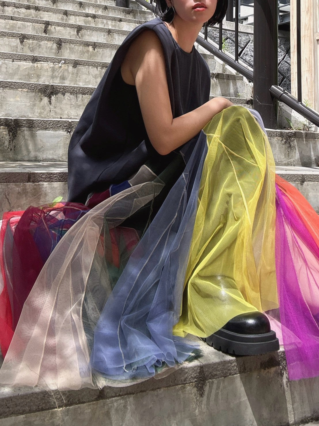 multi color tulle skirt
