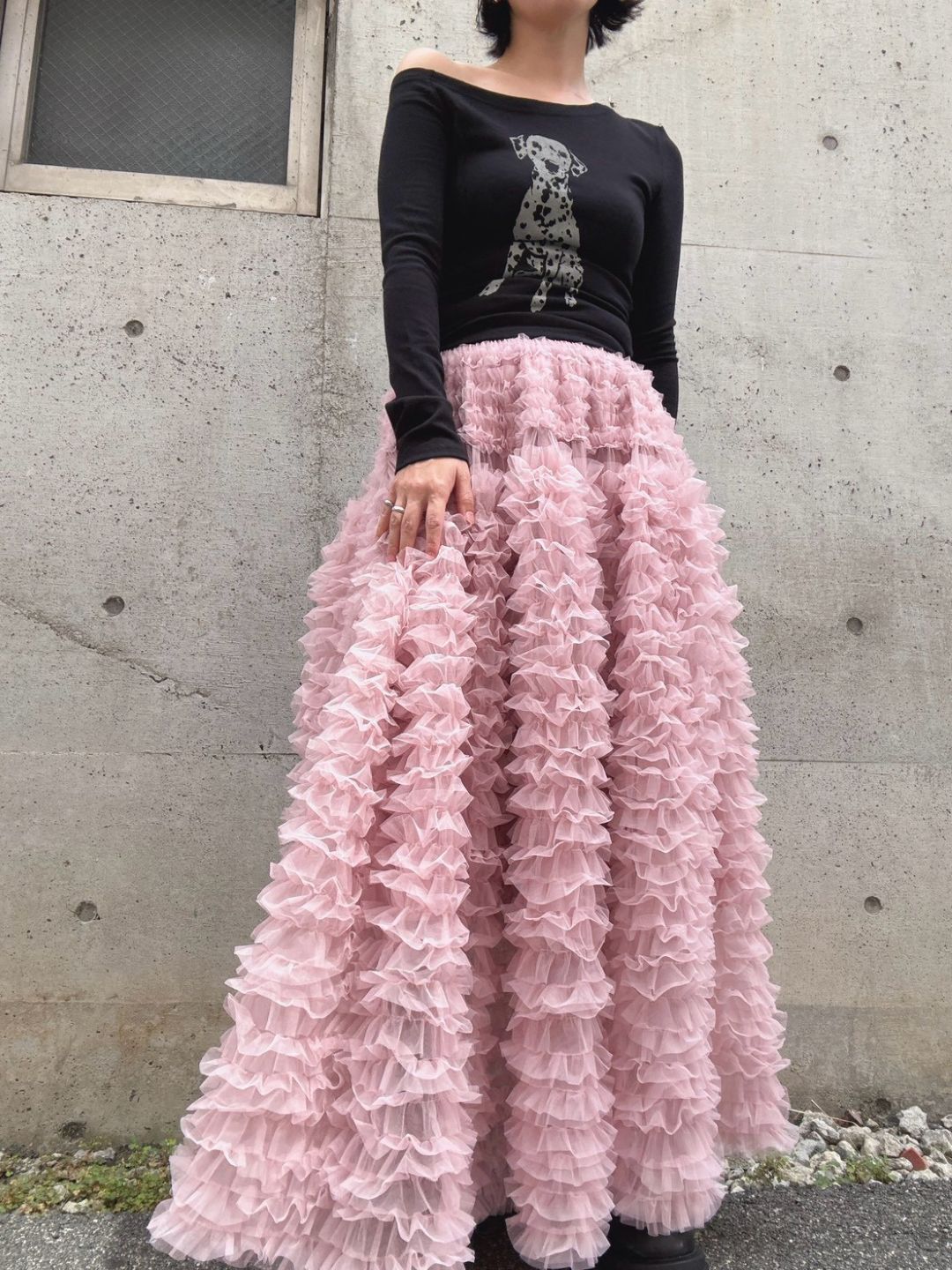 tulle volum frill skirt