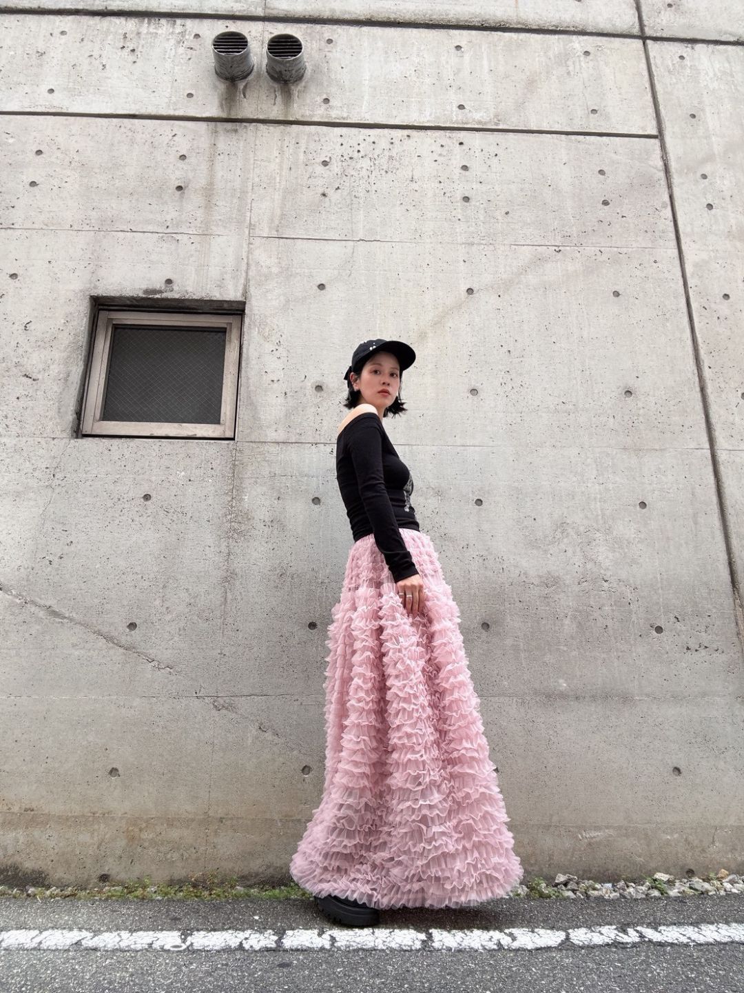tulle volum frill skirt
