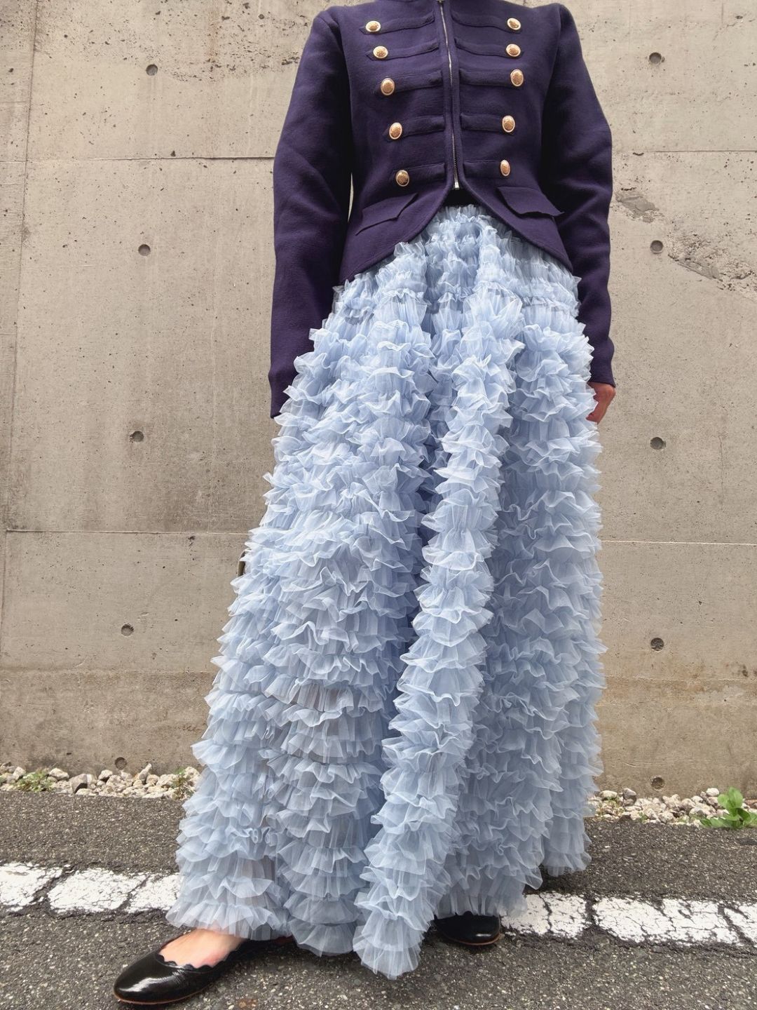 tulle volum frill skirt
