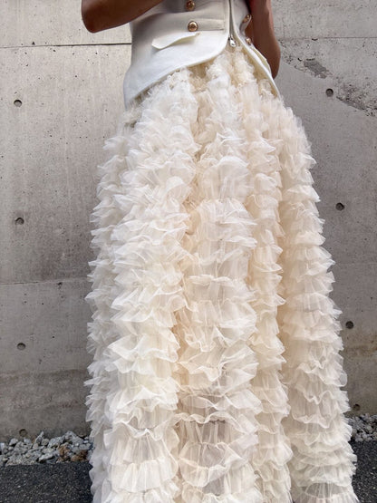 tulle volum frill skirt