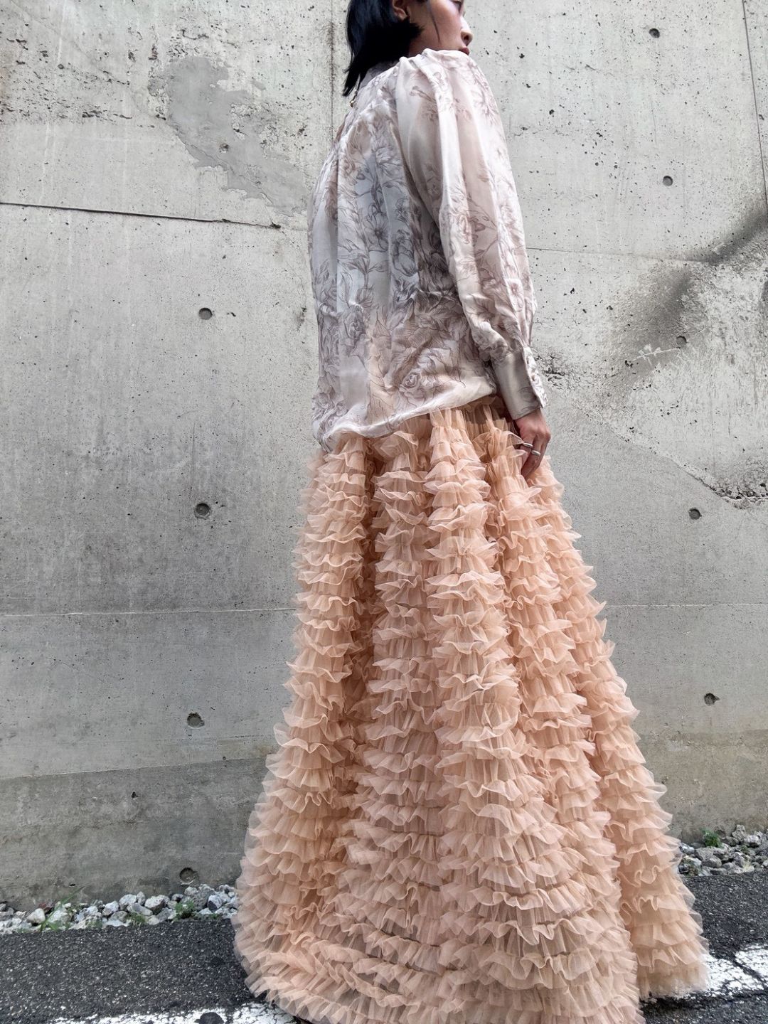 tulle volum frill skirt