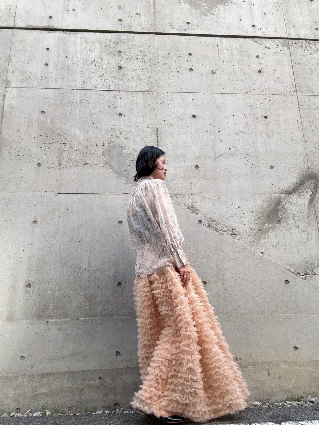 tulle volum frill skirt