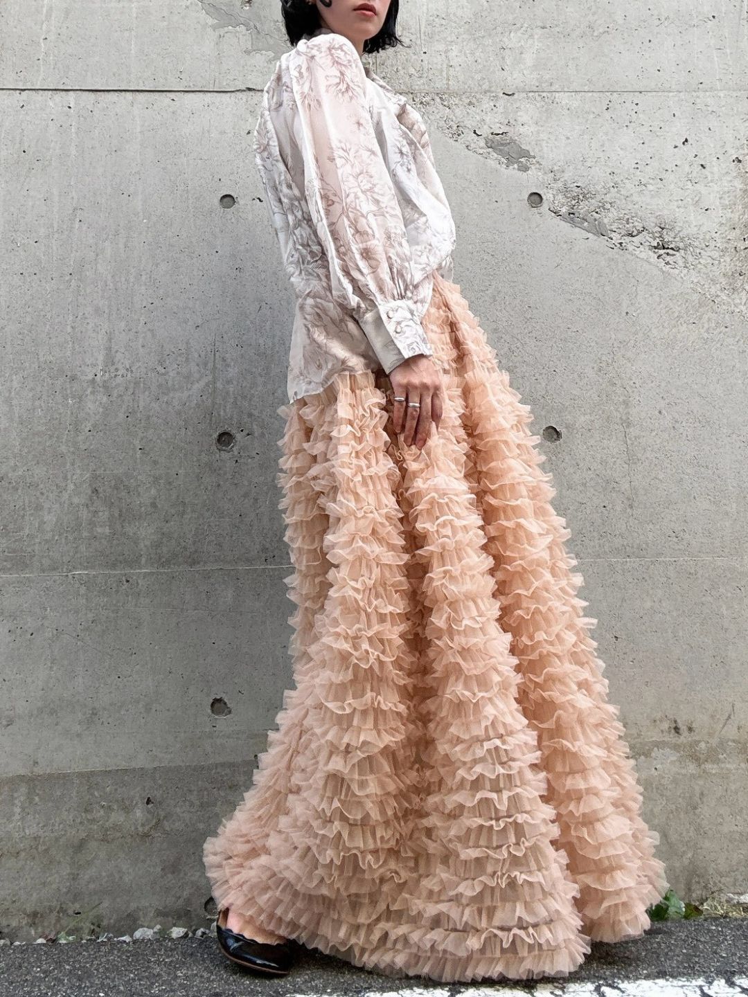 tulle volum frill skirt