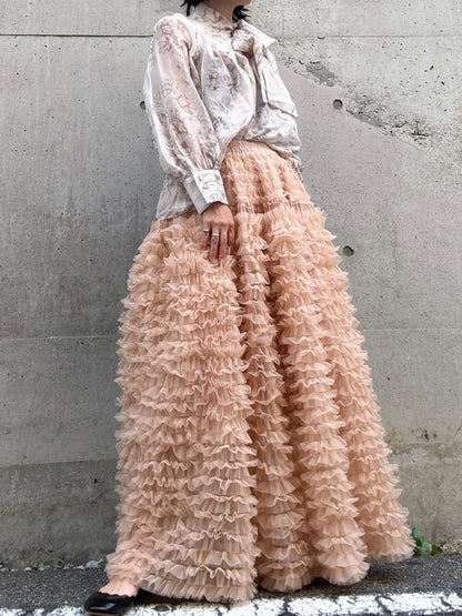 tulle volum frill skirt