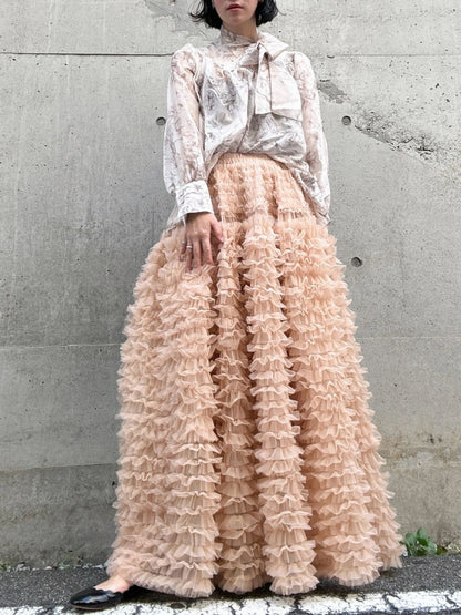 tulle volum frill skirt