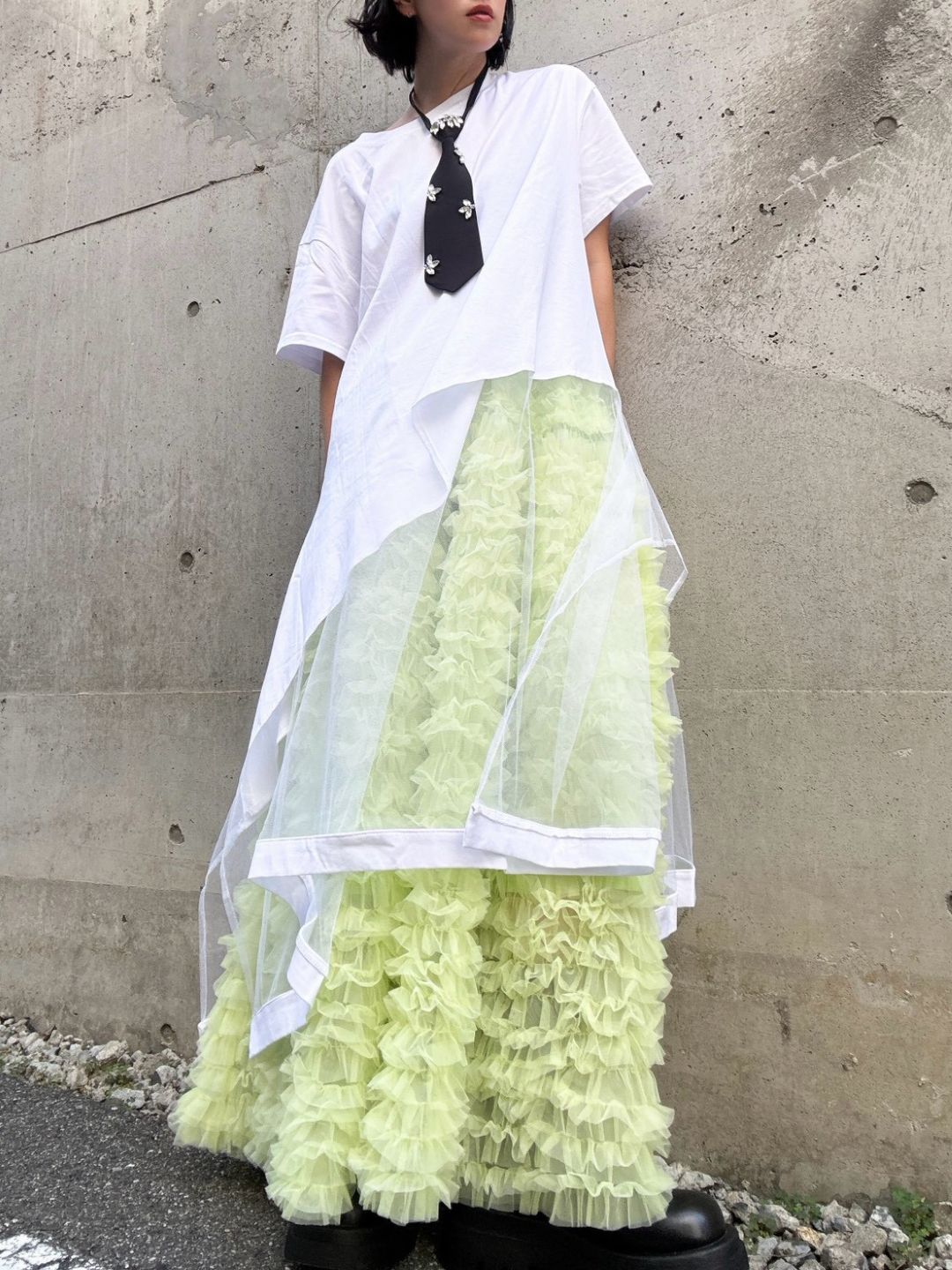 tulle volum frill skirt