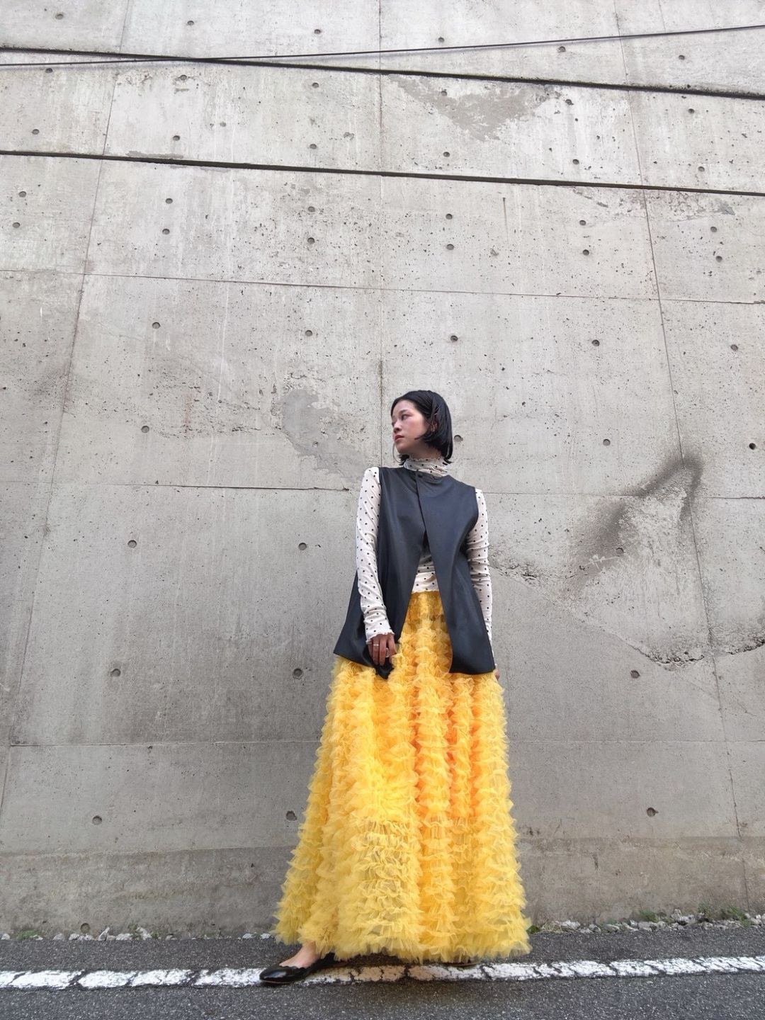 tulle volum frill skirt
