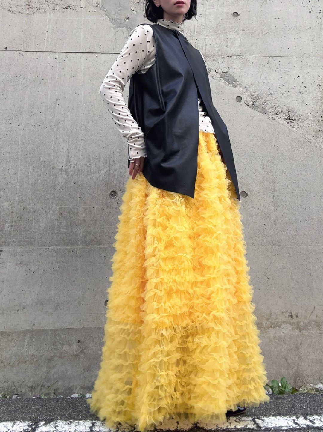 tulle volum frill skirt
