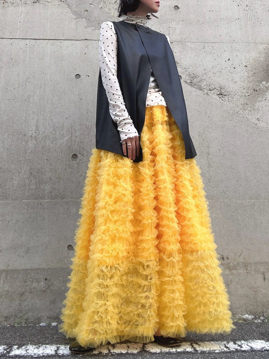 tulle volum frill skirt