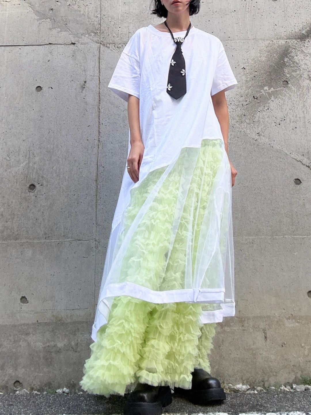 tulle volum frill skirt