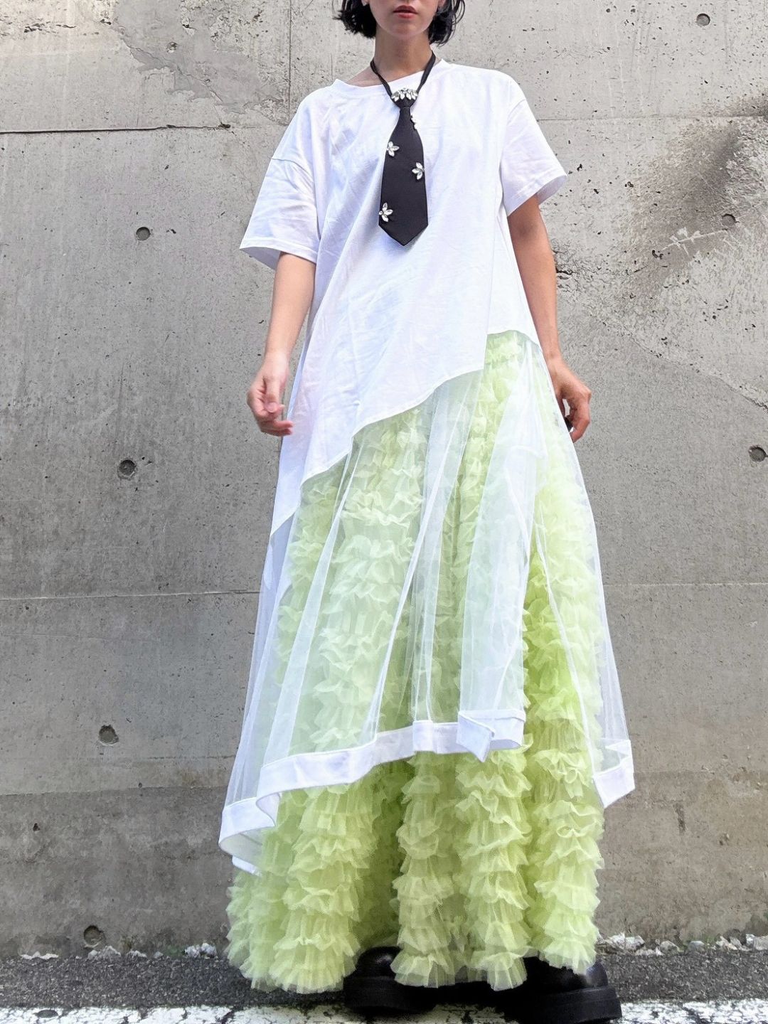 tulle volum frill skirt
