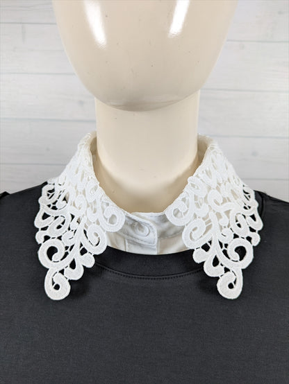 openwork lace false collar