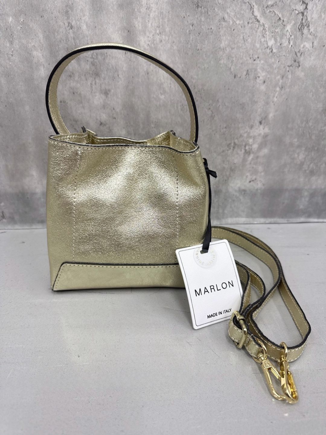 MARLON Firenze small laminato shoulder bag
