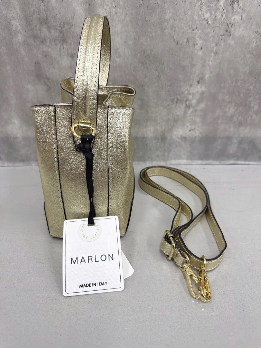 MARLON Firenze small laminato shoulder bag