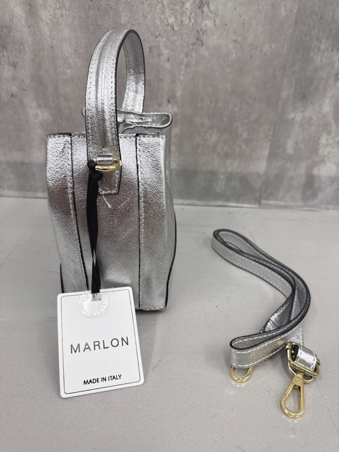 MARLON Firenze small laminato shoulder bag