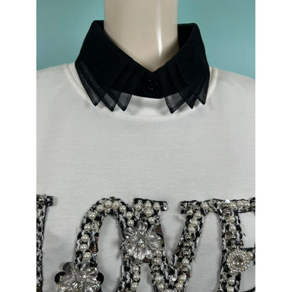 tulle three step false collar
