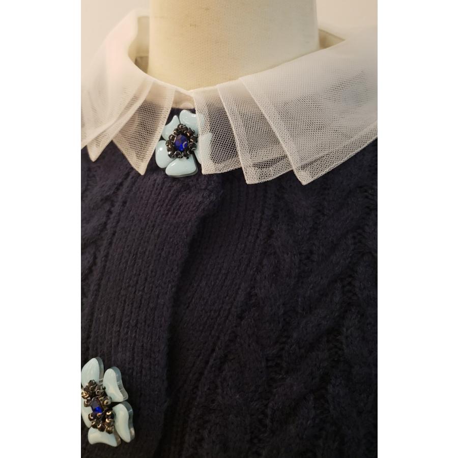 tulle three step false collar