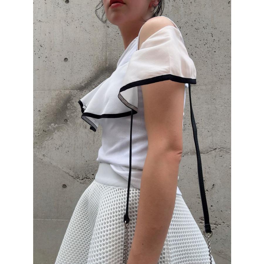 piping frill pullover